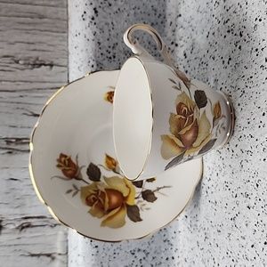 Yellow Rose Regency English Bone China Tea Cup & Saucer MINT